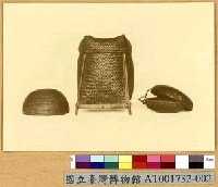 藏品(籐帽、背籠、便當盒)的圖片
